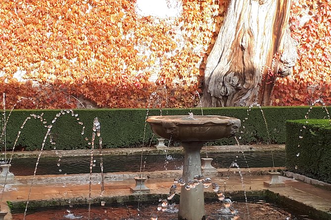 Alhambra Tour :Generalife Gardens ,Palaces and towers.Skiptheline - Meeting at Restaurante La Mimbre