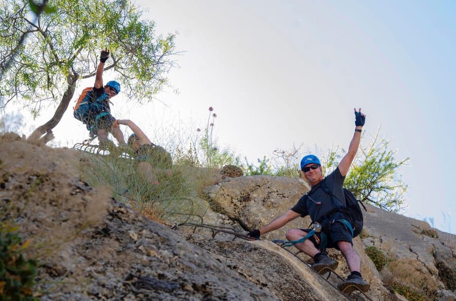 From Granada: Climb Zafarraya's 'Via Ferrata John Hogbin' - The summit picnic and toast