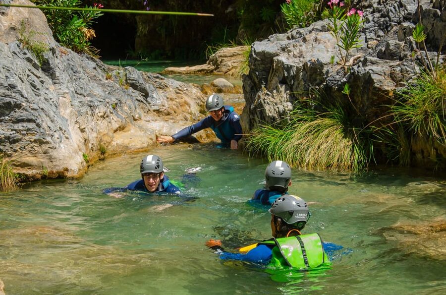 From Granada: Rio Verde Canyoning Tour with Lunch - Waterfall rappels and the technical sections