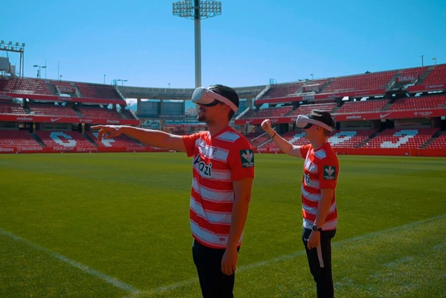 Granada: Los Cármenes Stadium Guided Interactive Tour - Reaching pitchside and the 360-degree experience