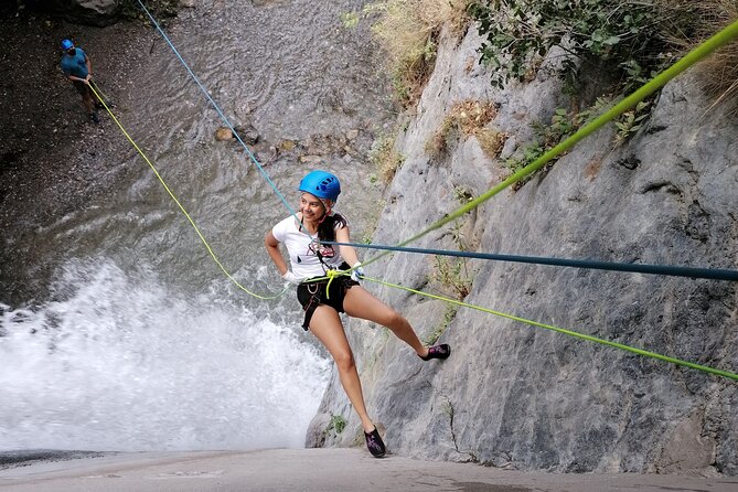 Half Day Adventure through Los Cahorros in Monachil - Rappelling beside waterfalls
