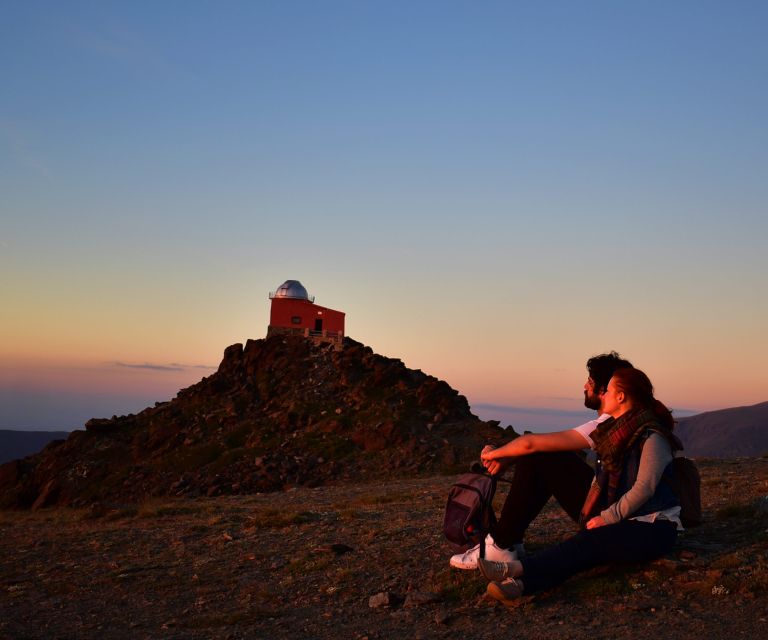 Sunset in Sierra Nevada at 2,500m altitude - Leaving Granada for the 39km climb
