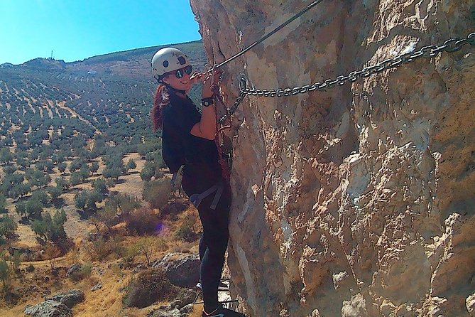 Vía Ferrata in Granada - Moclín - Iron steps, chains, and the first vertical sections