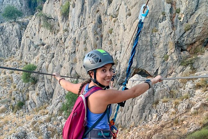 Via Ferrata John Hogbin with Photos - The 8-meter abseil changes the pace